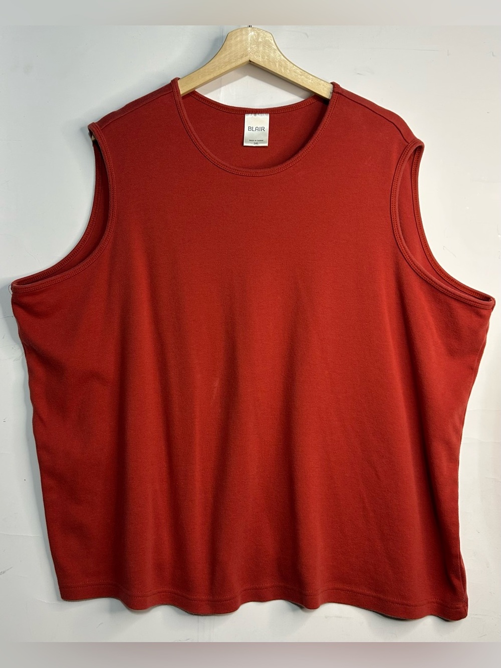 BLAIR Brick Red Sleeveless Shirt 3XL